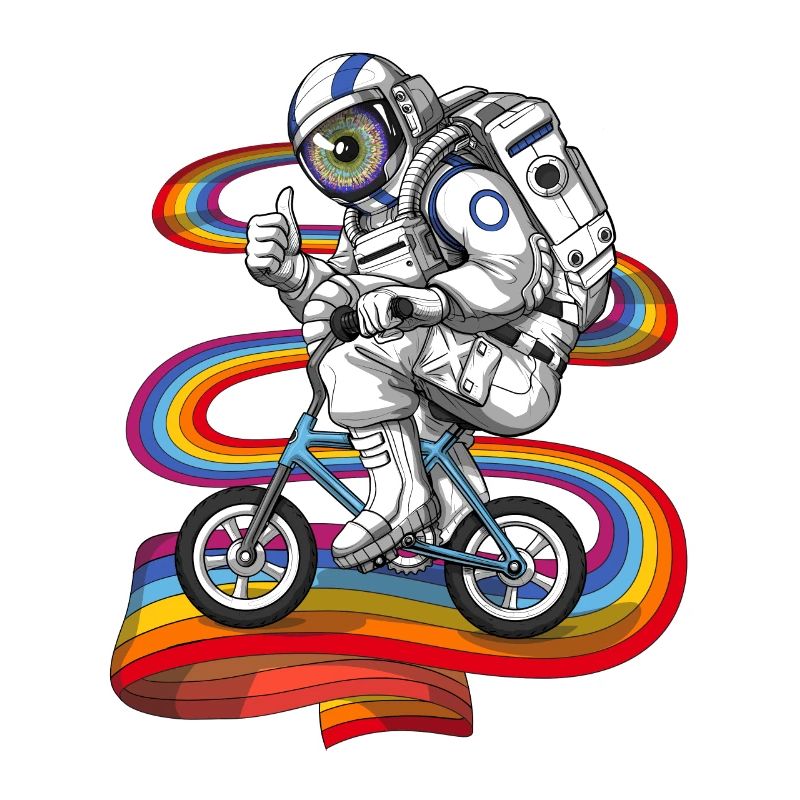 Cyclisme psychédélique d’astronaute