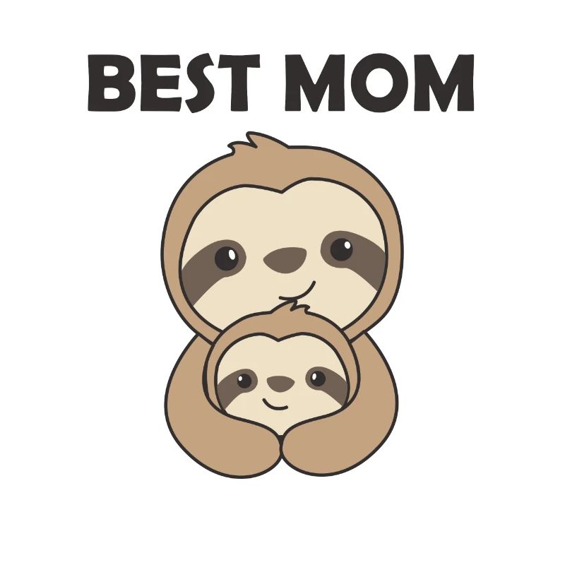 Beste Mama Faultier Mom mit Kind Mutter Muttertag