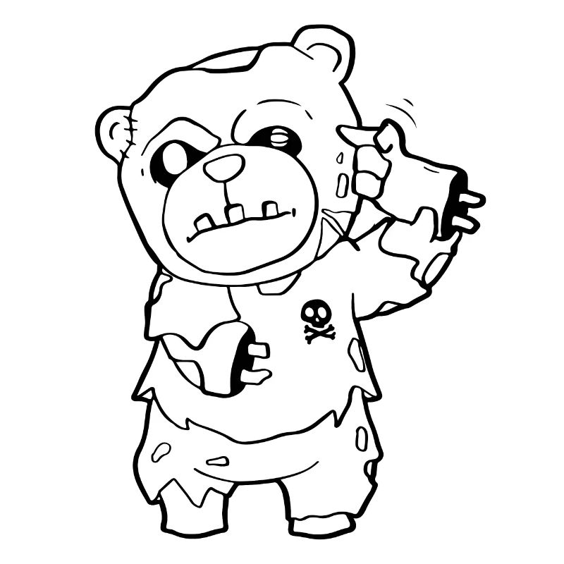 Zombiecore Esthétique Zombie Ours Effrayant