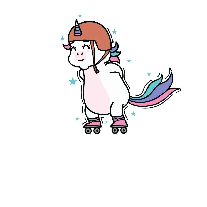 Unicorn at inline skating mythical creature sport