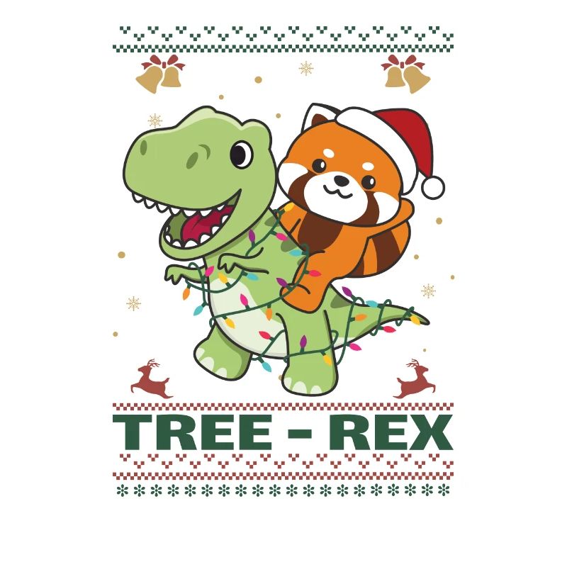 Merry Christmas ugly christmas Red Panda Tree Rex