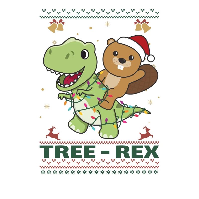 Merry Christmas ugly christmas Beaver Tree Rex