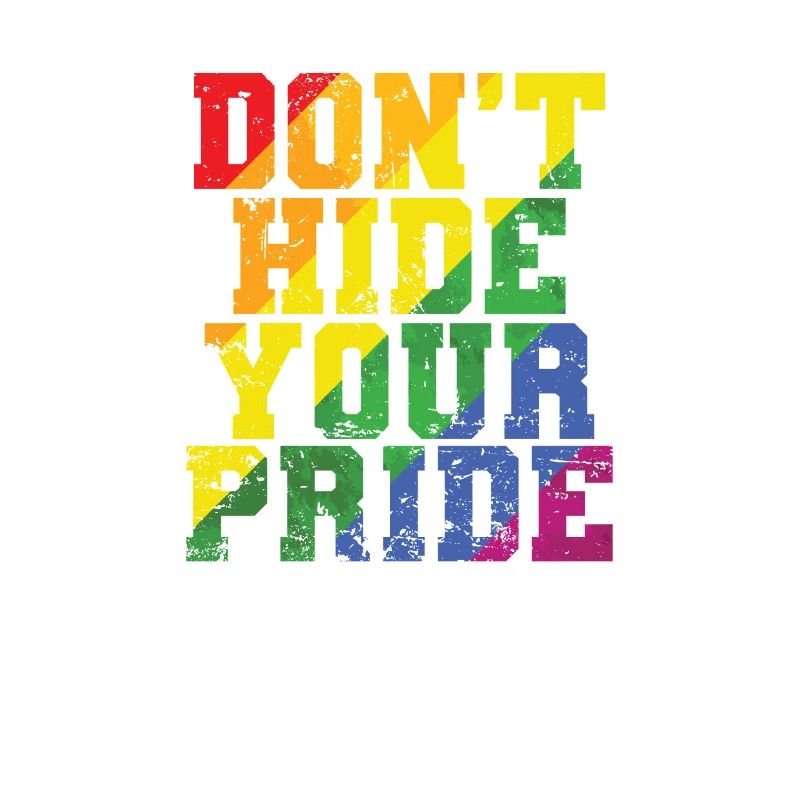 Ne cachez pas votre tolérance LGBT Pride colorée