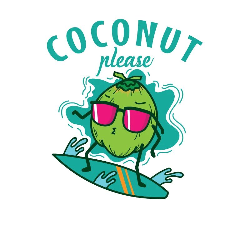 Coconut while surfing Coconut Please