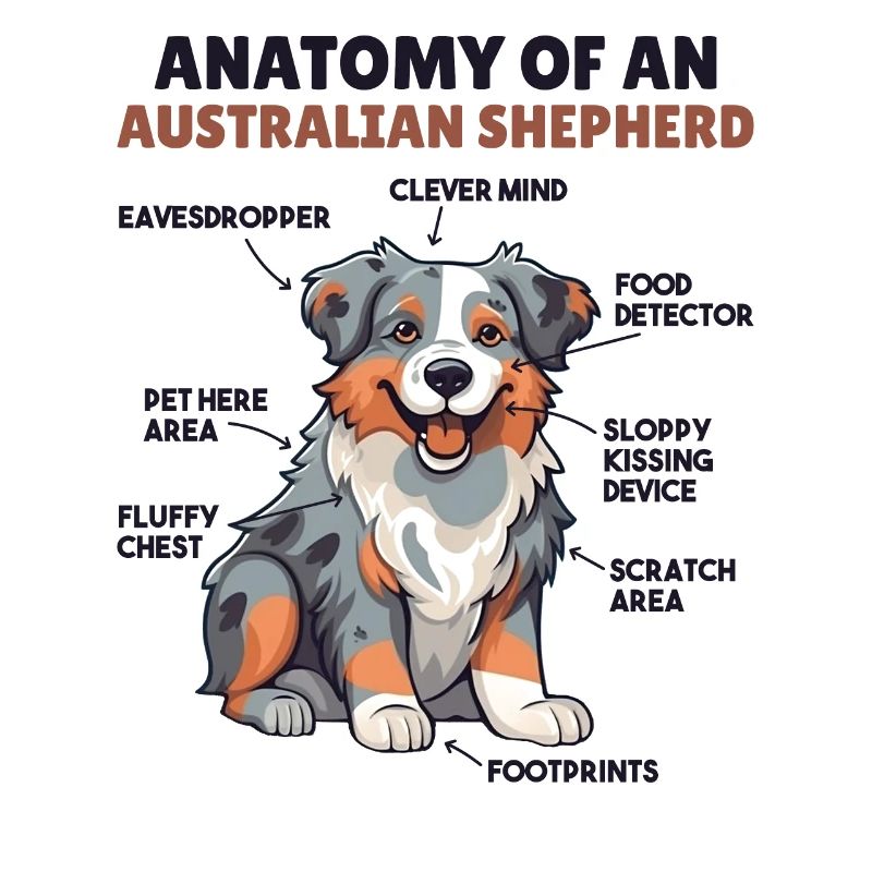 Explication du chien Anatomie d’un berger australien