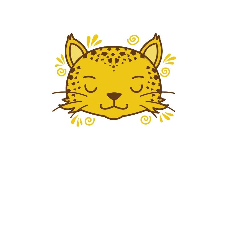 Léopard mignon tête gros chat