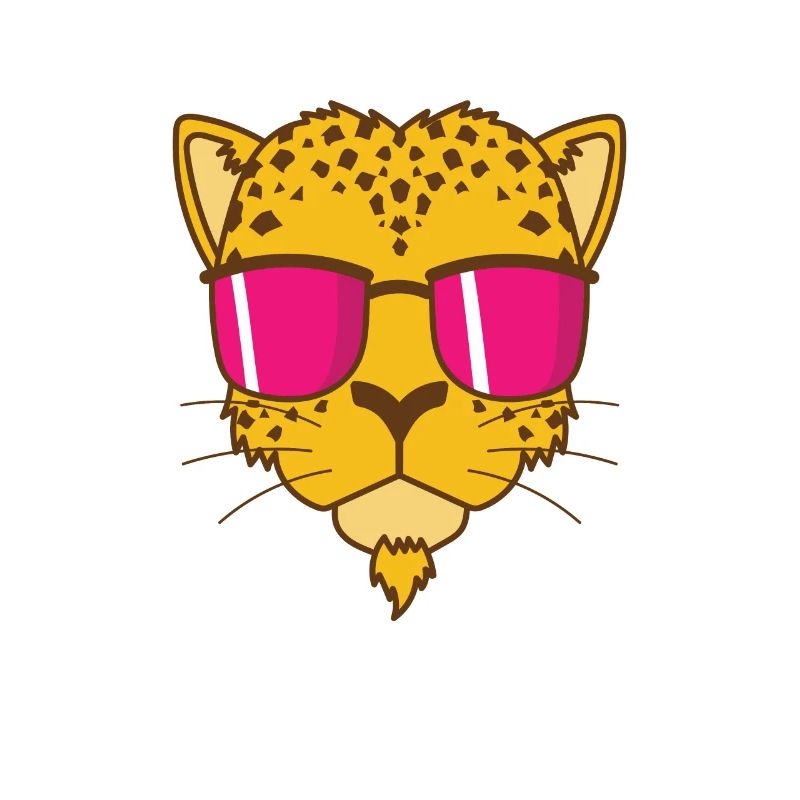 Cool léopard avec lunettes de soleil Big Cat