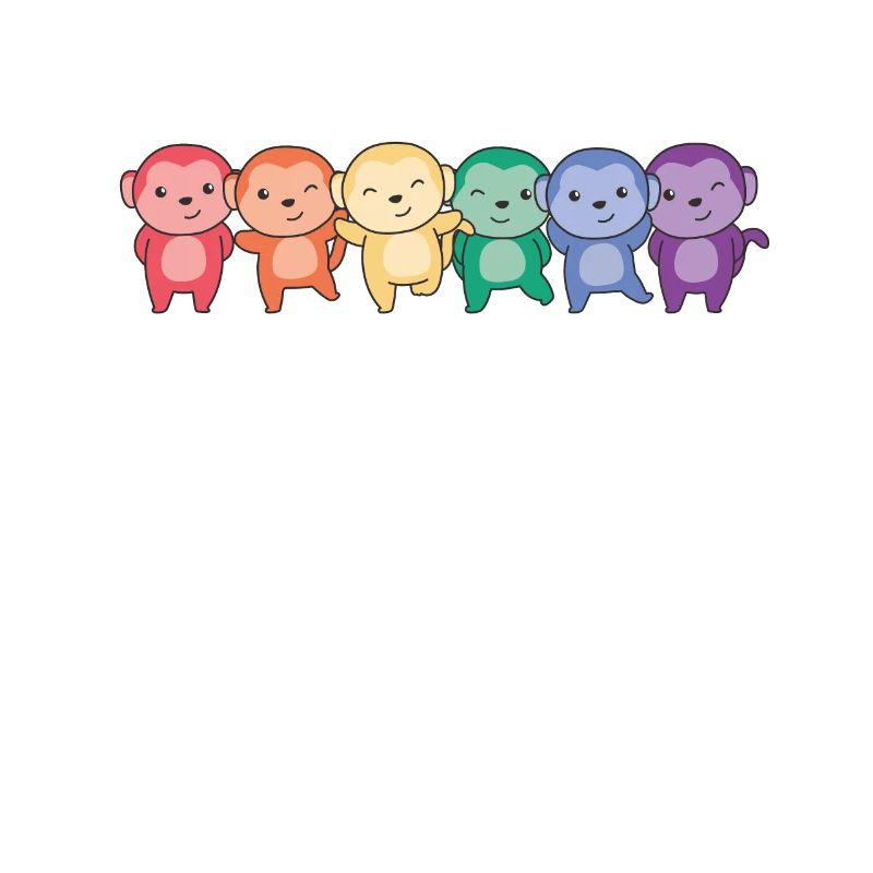 Rainbow Monkey Flag Pride LGBTQ Cute Monkey