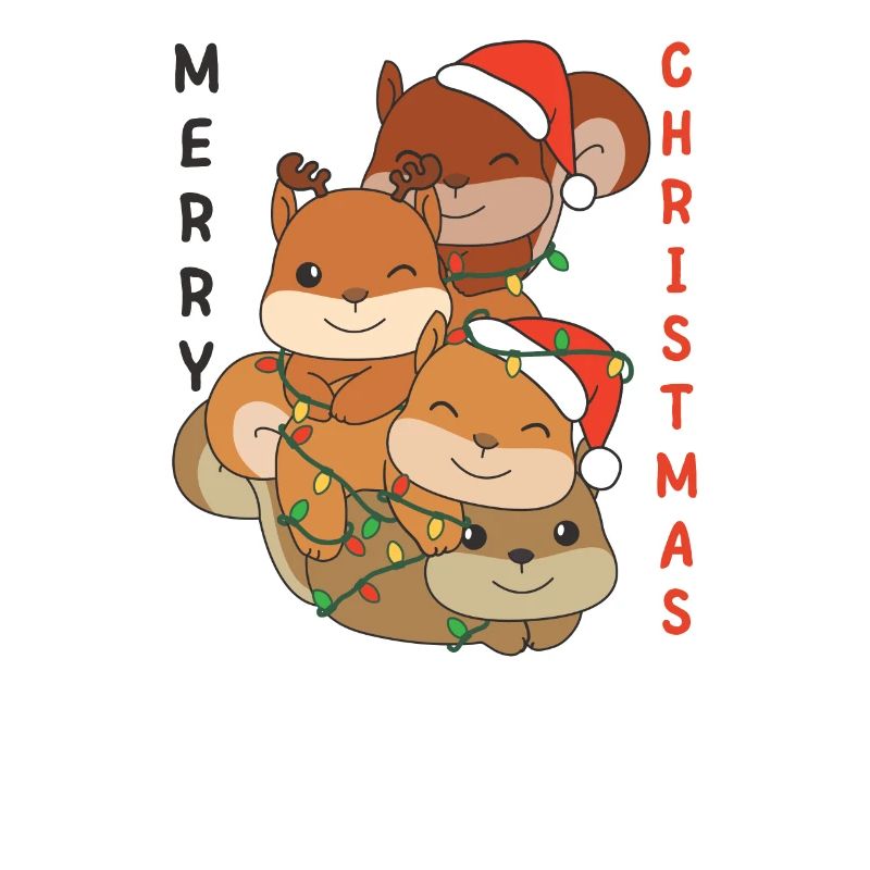 Squirrel Christmas Tree Christmas Animals