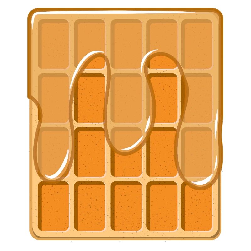 Waffel mit Sirup