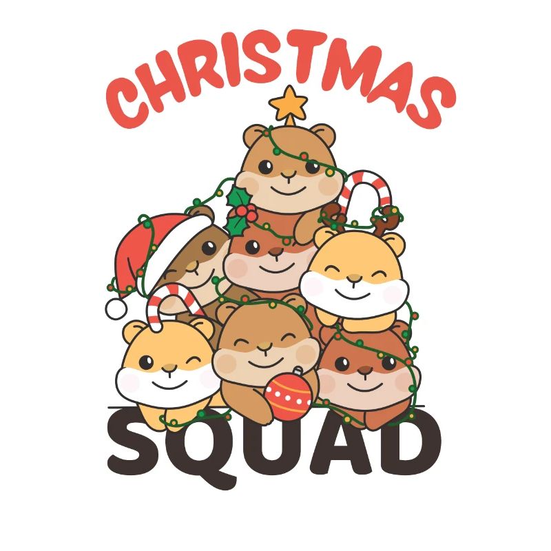 Hamster Christmas Tree Christmas Squad Hamster