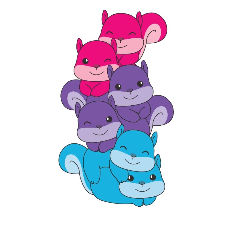 androgyn Flag Pride LGBTQ süße Eichhörnchen