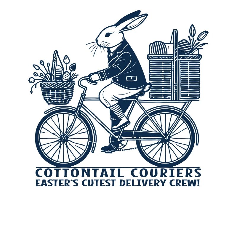 Courrier à queue de coton de Pâques Esthétique rétro