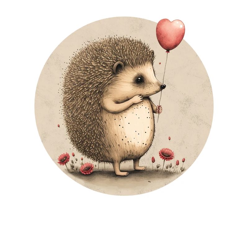 Igel mit Herz-Ballon