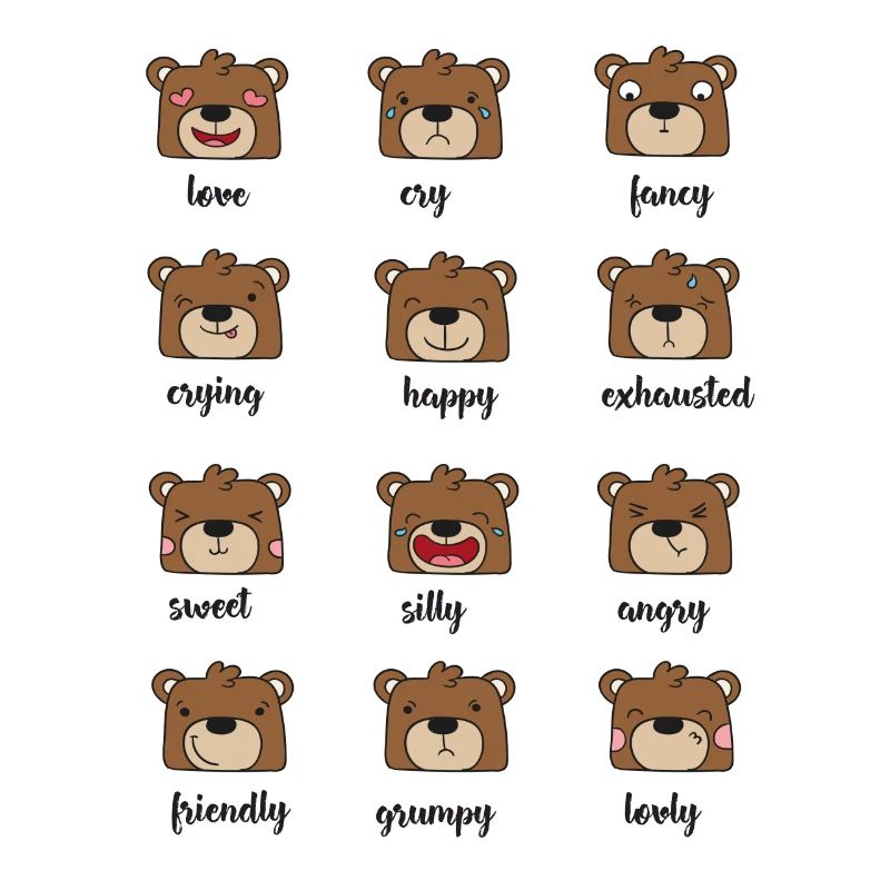 Bear Bear Teddy Cute Kita Feeling Mimic Emotion