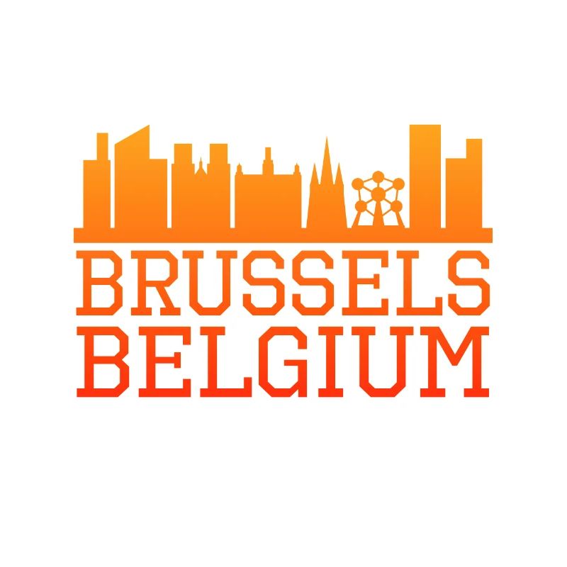 Brüssel Skyline Silhouette Design