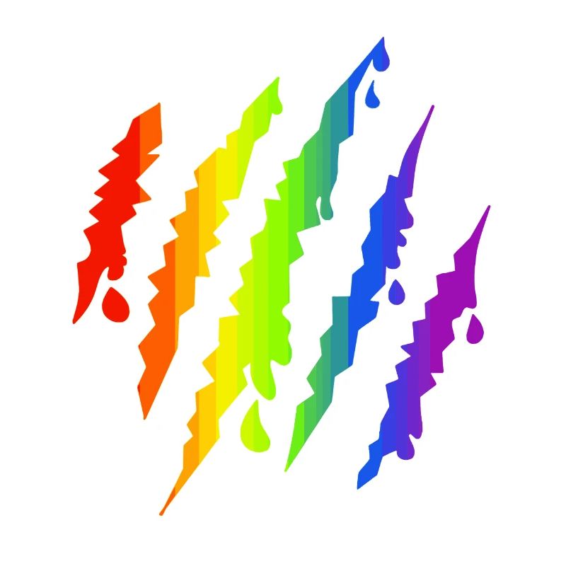 Pride LGBTQ Regenbogen Kratzspur