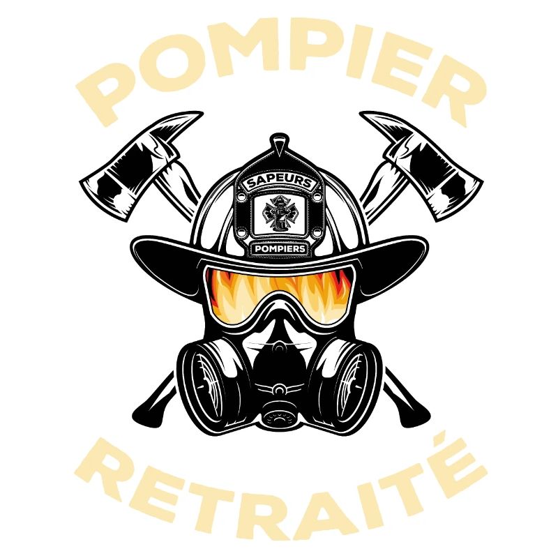 Pompier retraité Courage Dévouement Cadeau pompier