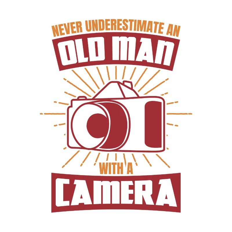Old man with a camera