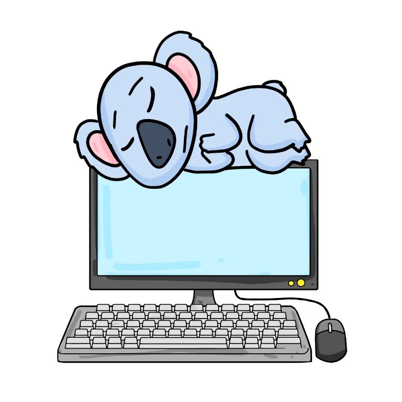 Koala Computer Nerd Programmierer Geschenk