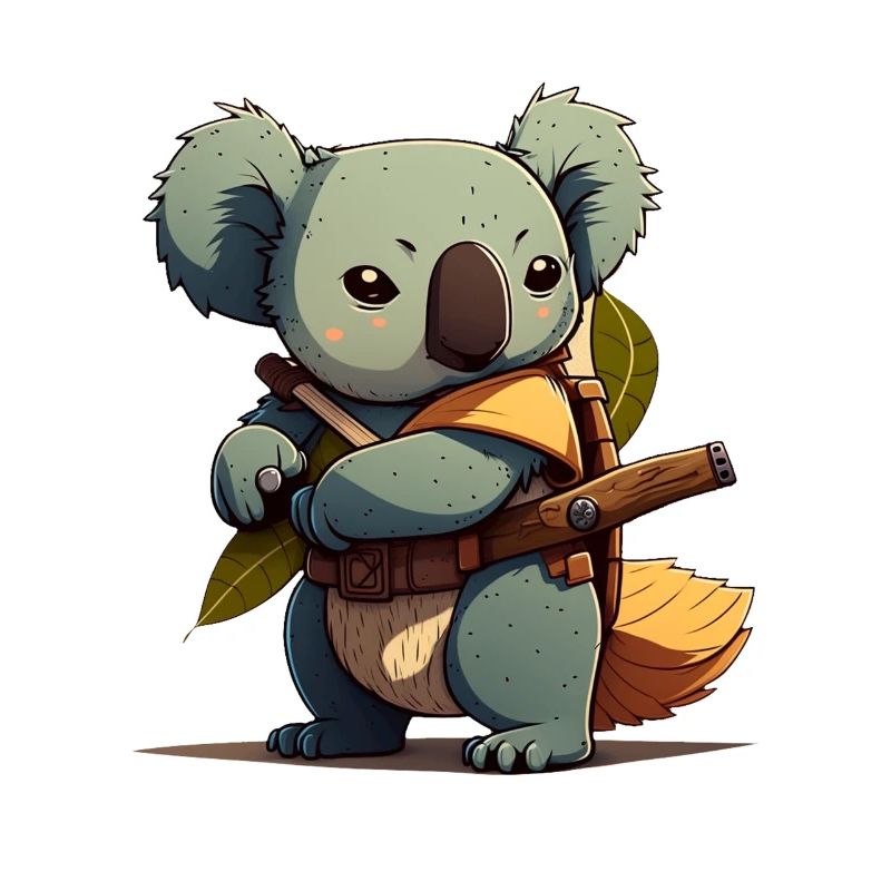 Koala als Samurai