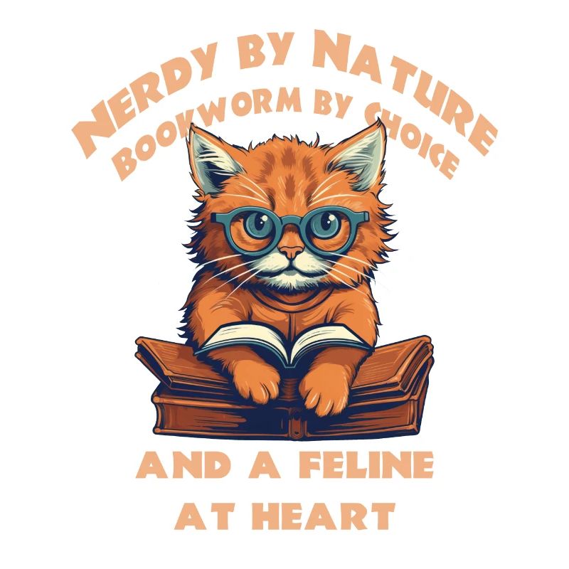 Cat with book