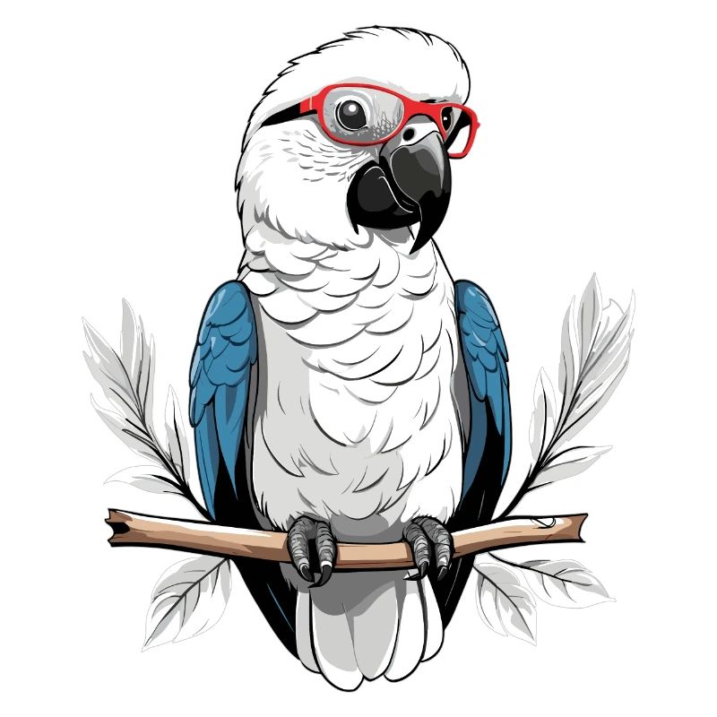 Papagei mit Brille