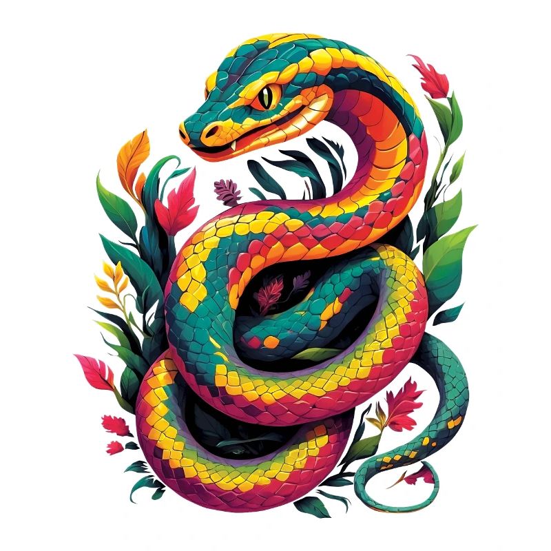 Serpent multicolore