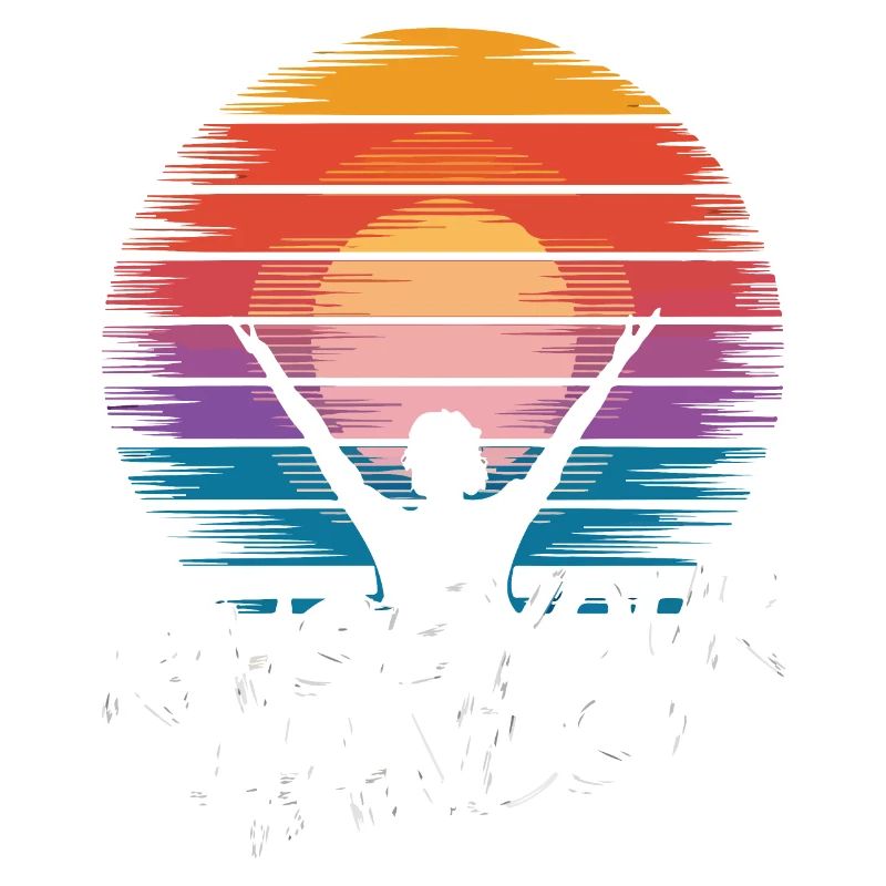 Sunset Silhouette mit inspirierender Botschaft