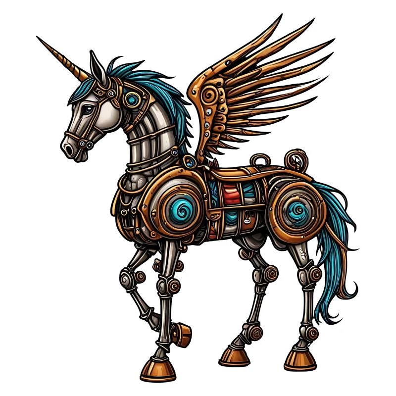 Dampf-Punk-Pferd