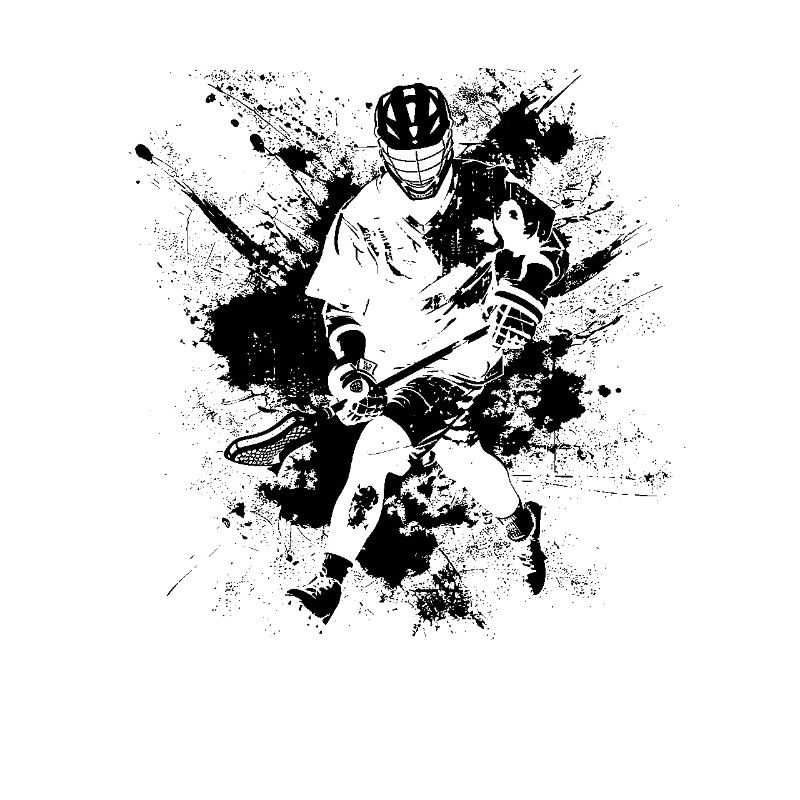 Lacrosse Player Graffiti