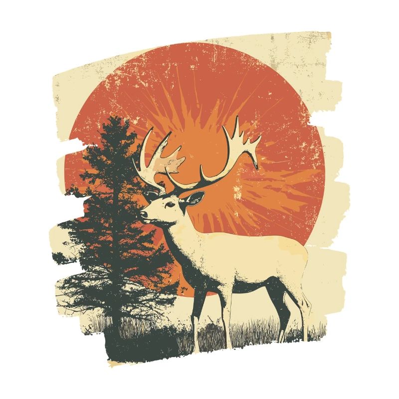 Cerf avec bois