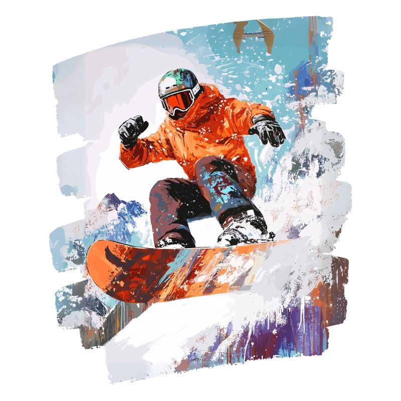 Snowboarder Pulverschnee