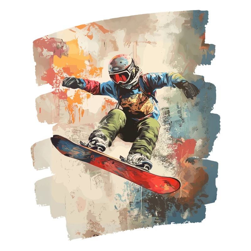 Snowboarder Pulverschnee