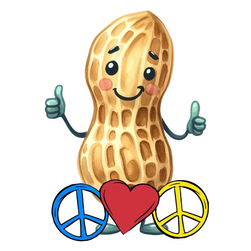 Erdnuss Peace Herz Frieden