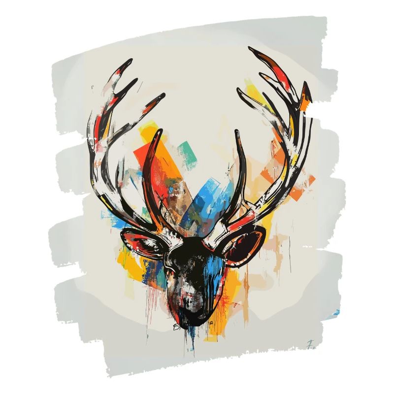 Hirsch mit Geweih