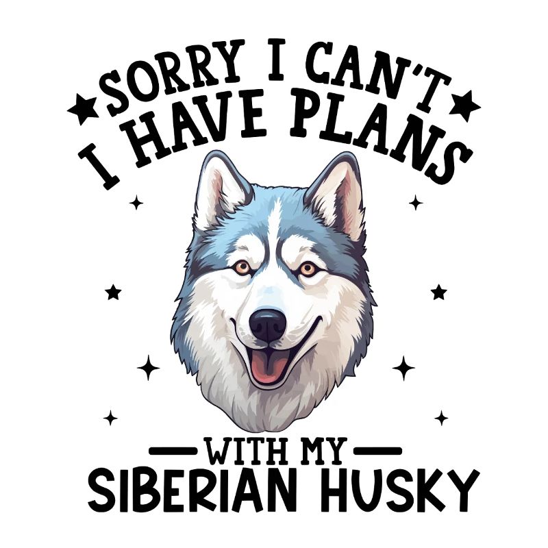 Fröhliches Husky-Gesicht Illustration