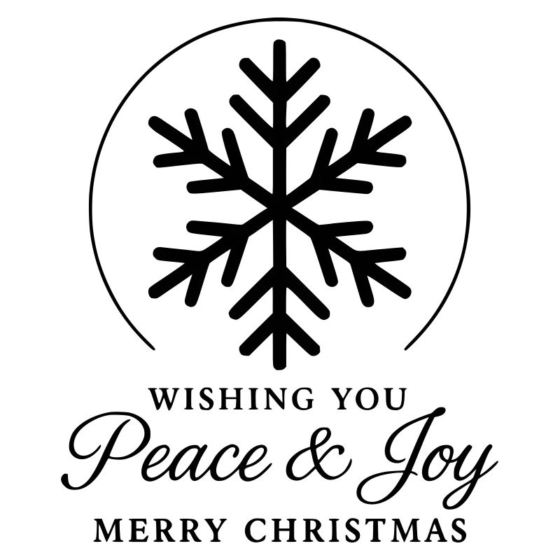 Snowflake Christmas with Peace & Joy