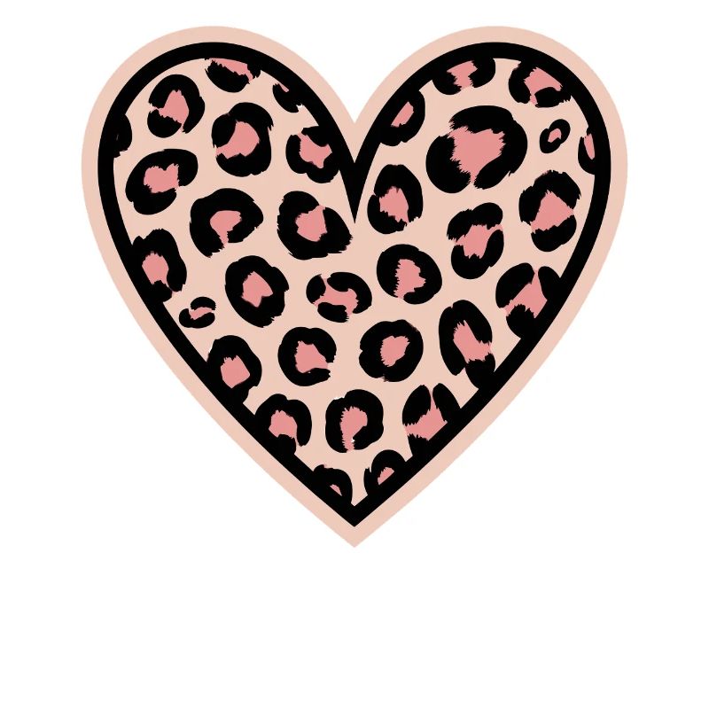 Leopard heart pattern