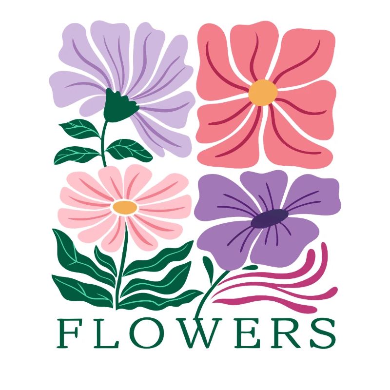 Floral Pattern with Pastel Flowers