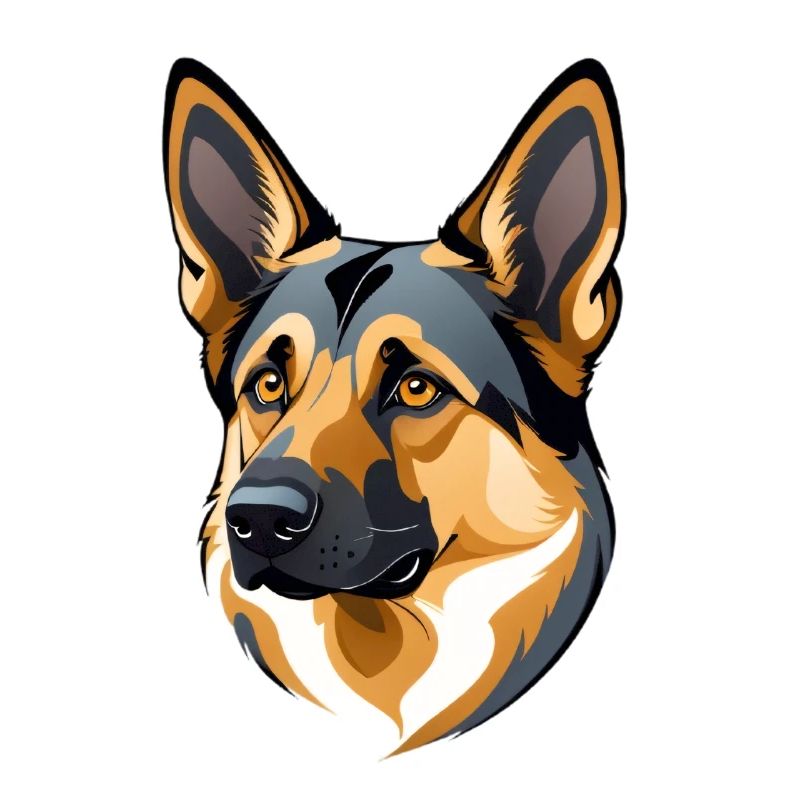 Gesicht eines deutschen Schäferhunds