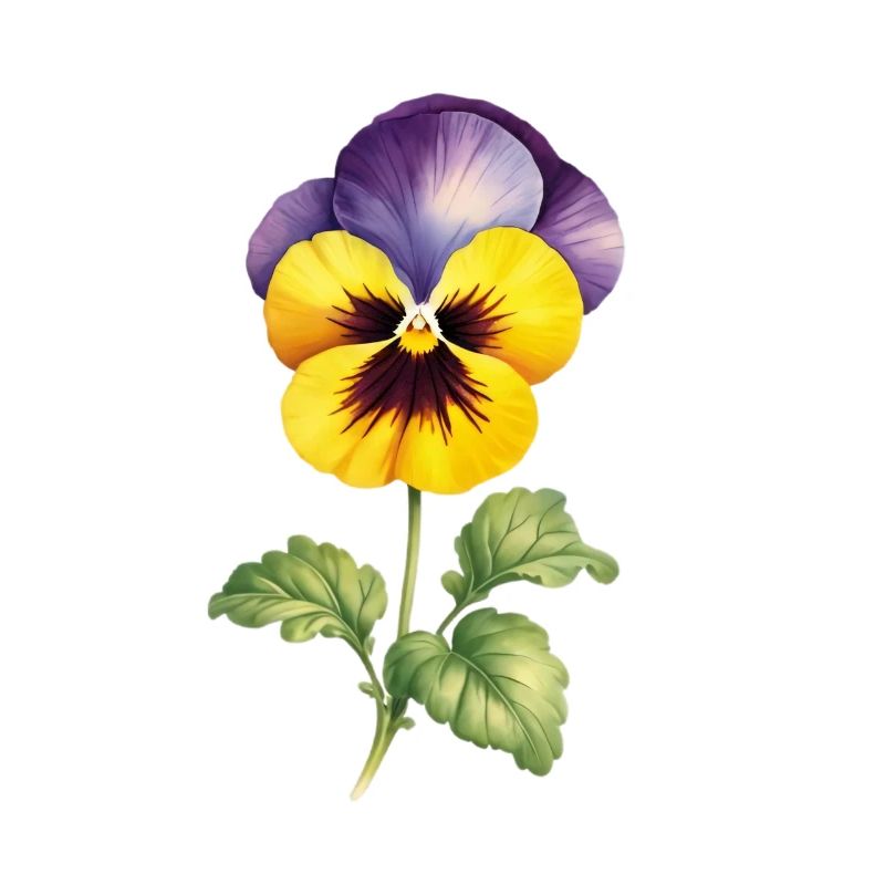 Duo Pensée Jaune Violet