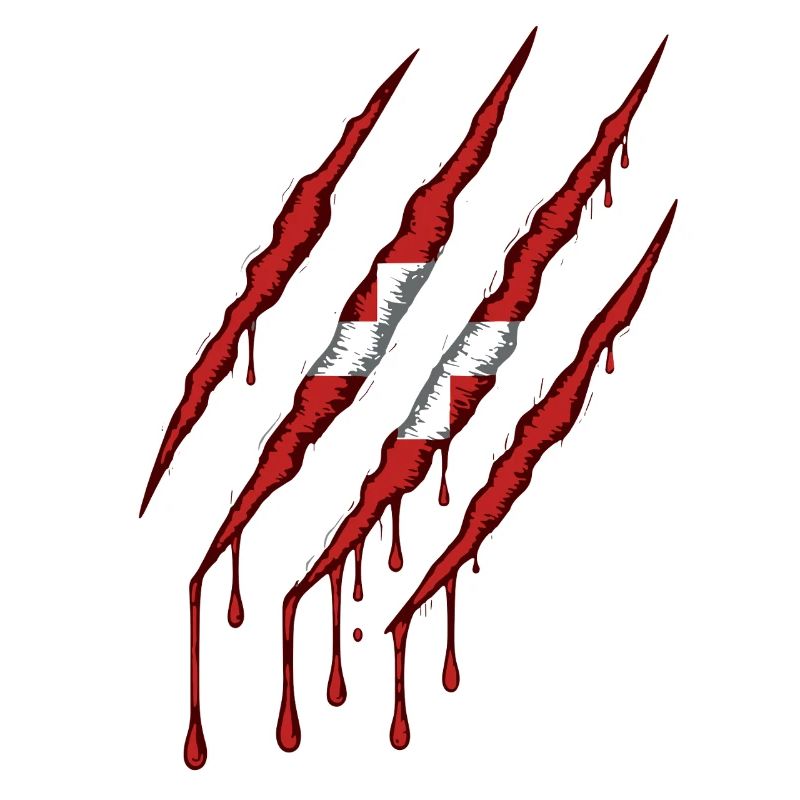 Danemark griffe grunge dannebrog drapeau scratch