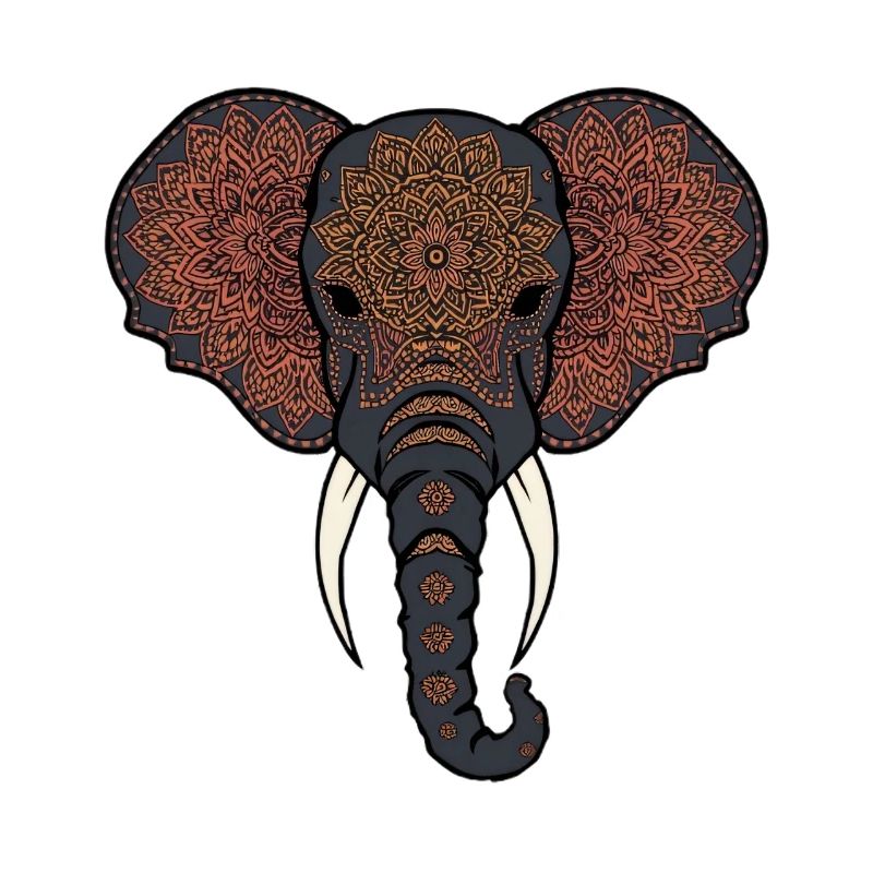 Mandala Elephant Head
