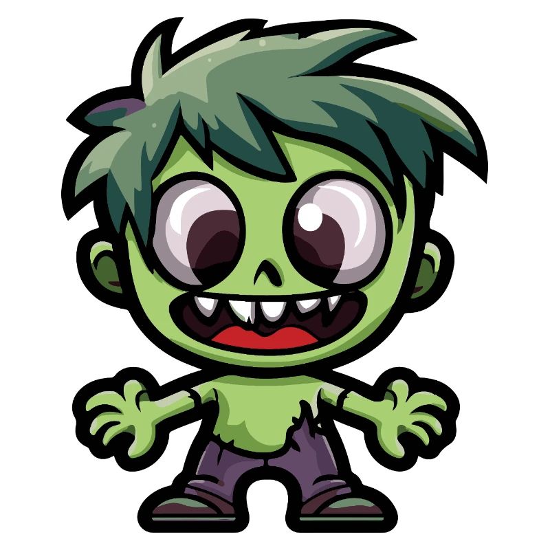 Zombie Halloween Niedlich Comic