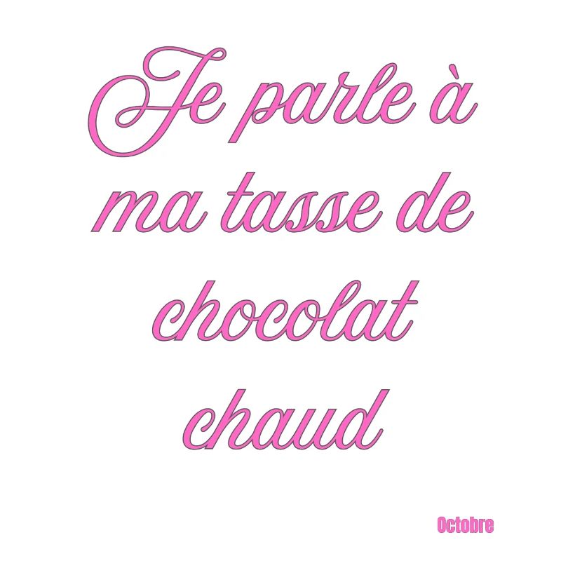 Pink Script Hot Chocolate Mug