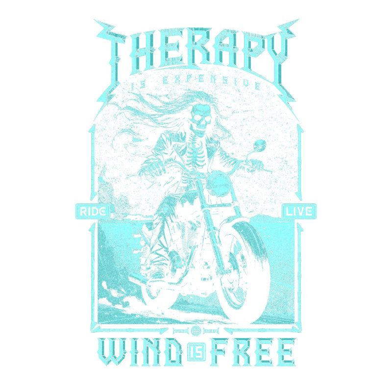 Therapy Is Expensive Wind Is Free Biker Skull