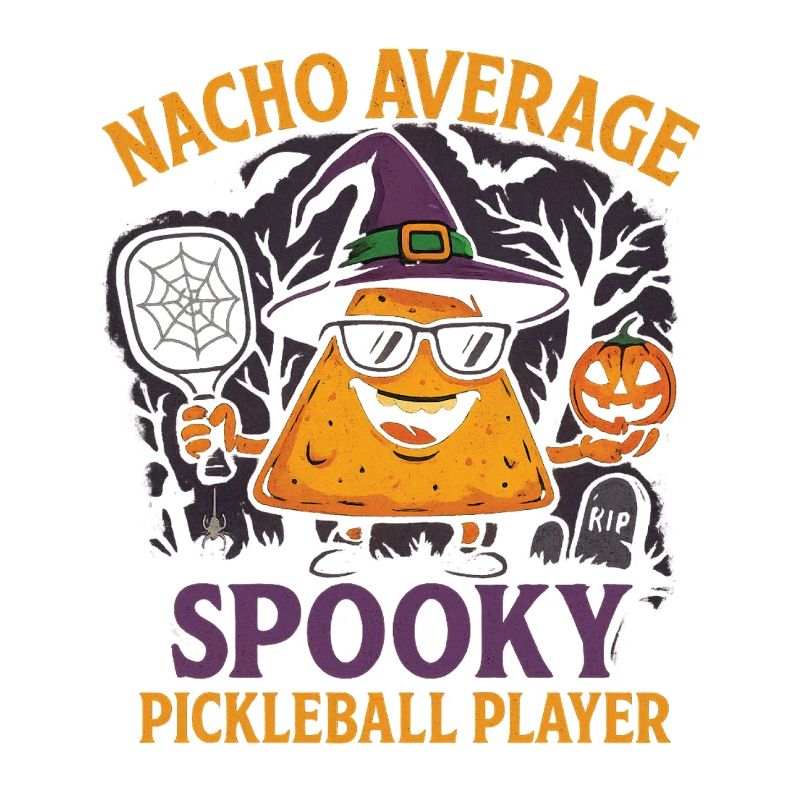 Nacho Average Spooky Pickleball Design