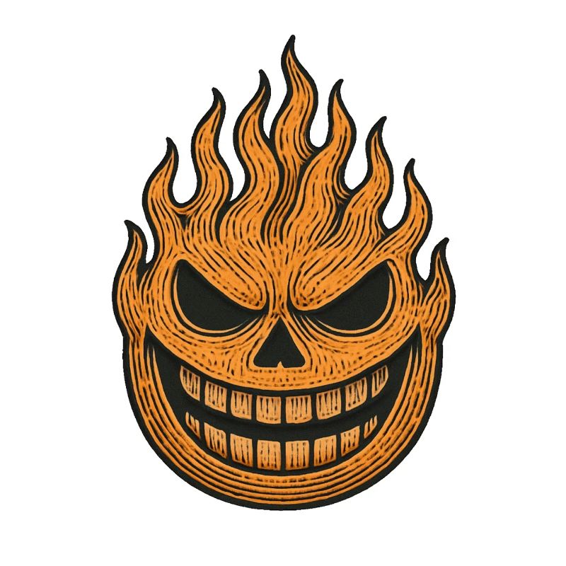Halloween pumpkin flame design