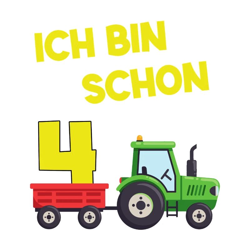 Ich Bin Schon 4 Traktor 4 Jahre Alt Geburtstag 